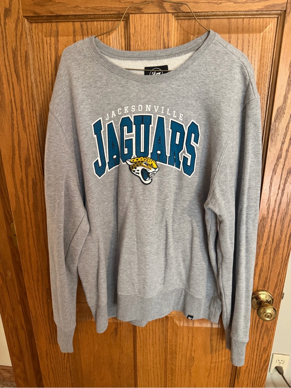 Jacksonville Jaguars Men's Gray Crewneck Sweatshirt